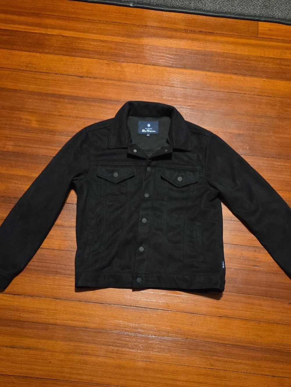 Ben Sherman Black Lightweight Button-Front Shirt Jacket